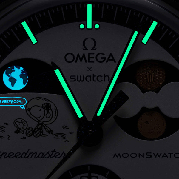 Swatch x Omega Bioceramic Moonswatch Mission To Earthphase blue