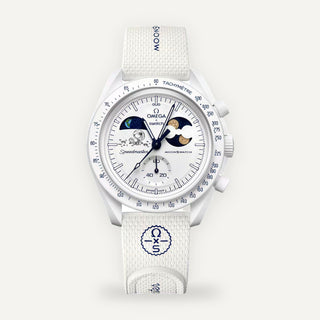 Swatch X Omega Bioceramic Moonswatch Mission To Earthphase – Moonshine Gold Snow White